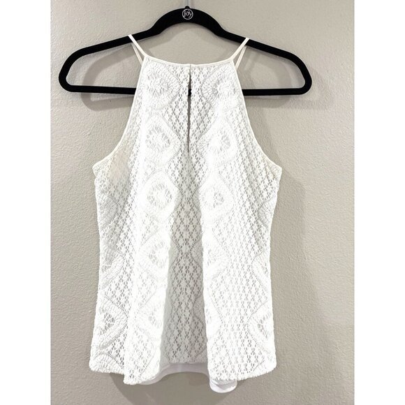 Lilly Pulitzer chic Top Womens Reema Lace Halter Top in Resort White Size small - Picture 6 of 10